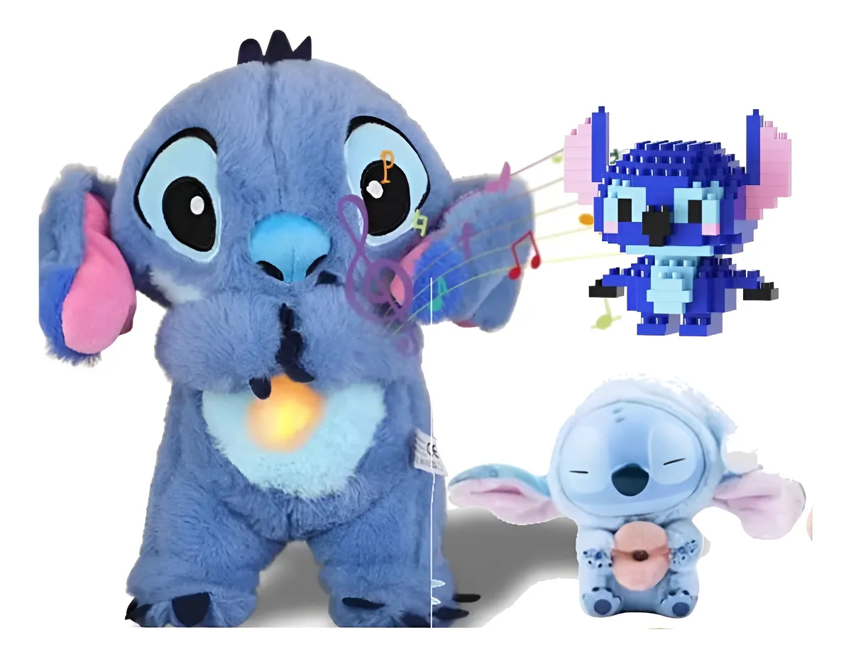 Peluche Stitch 3 En 1 Lego Llavero Niños